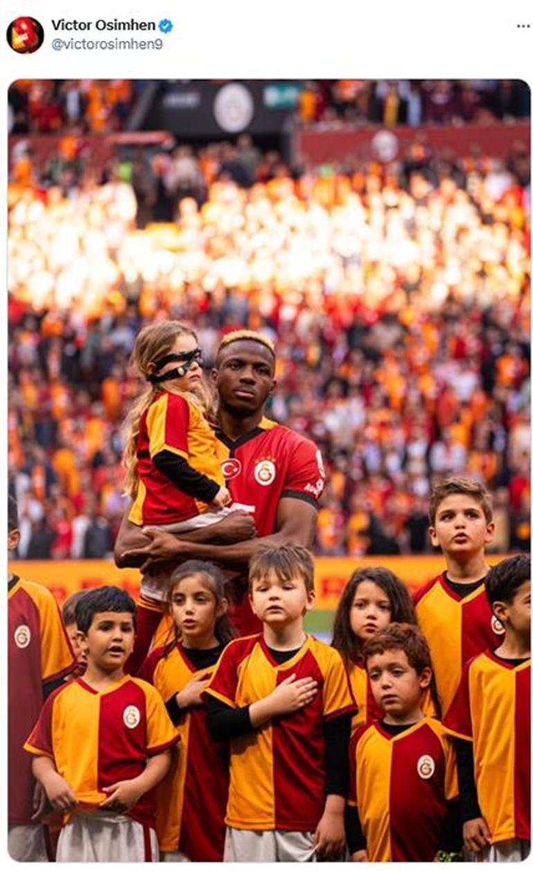 Fenerbahçe sonrası Galatasarayda Osimhen ve Icardiden paylaşım