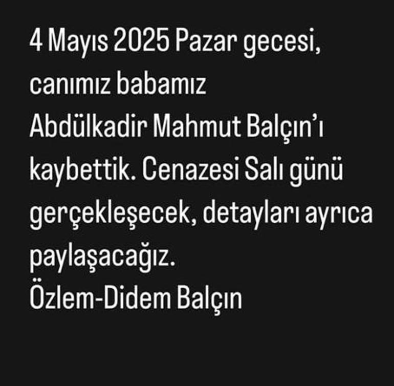 Ünlü oyuncunun babası hayatını kaybetti Acı haberi sosyal medyadan duyurdu