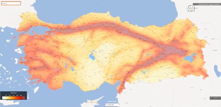 AFAD 485 diri fayı açıkladı İşte Türkiyenin deprem tehlike haritası