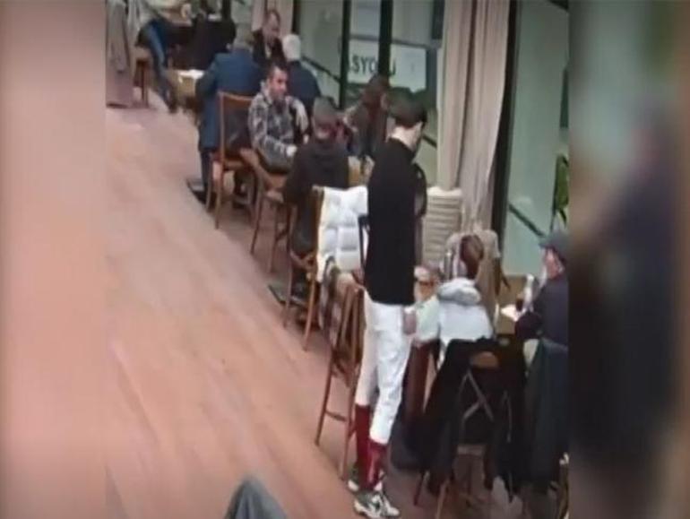 Danla Bilice saldırı anına ait yeni görüntüler Başından aşağı içecek dökmüş