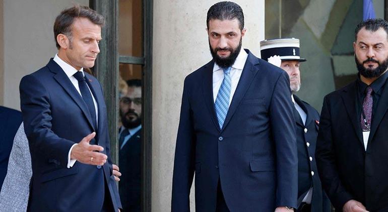 Son dakika: Şaranın ilk Avrupa ziyareti Fransaya Macrondan İsraile Suriye tepkisi