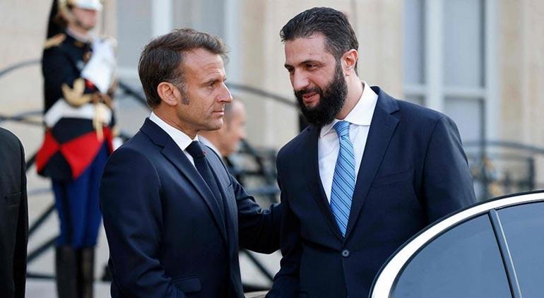 Son dakika: Şaranın ilk Avrupa ziyareti Fransaya Macrondan İsraile Suriye tepkisi