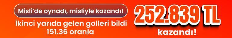 İkinci yarıda gelen golleri bildi 151.36 oranla 252.839 TL kazandı