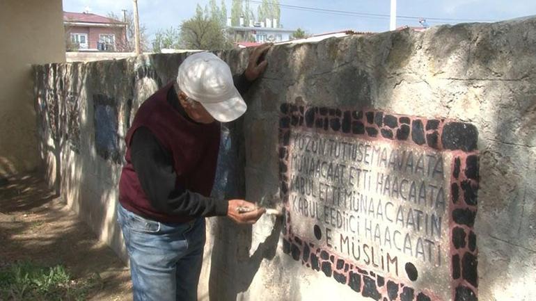 Rafet dede 54 yıllık eşini kaybetti Volkanik taşlara adını işledi