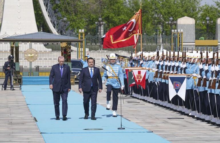 Irak Başbakanı Sudani Ankarada Erdoğan resmi törenle karşıladı