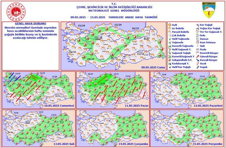 Yağışlı hava geri geliyor, sıcaklıklar düşüyor İşte il il beklenen hava durumu tahminleri...
