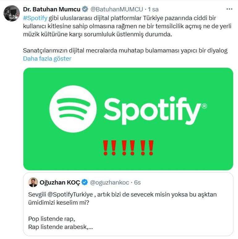 Oğuzhan Koç, Spotifya isyan etti Sanatçı için muhatap arıyoruz, yok