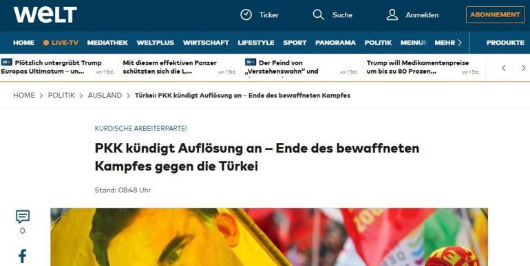 PKKnın fesih kararı dünya basınında son dakika: 40 yıllık kardeş kavgası sona eriyor