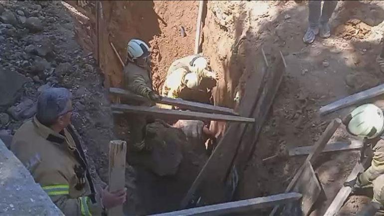 Son dakika... Çekmeköyde inşaat alanında göçük Mahsur kalanlar var