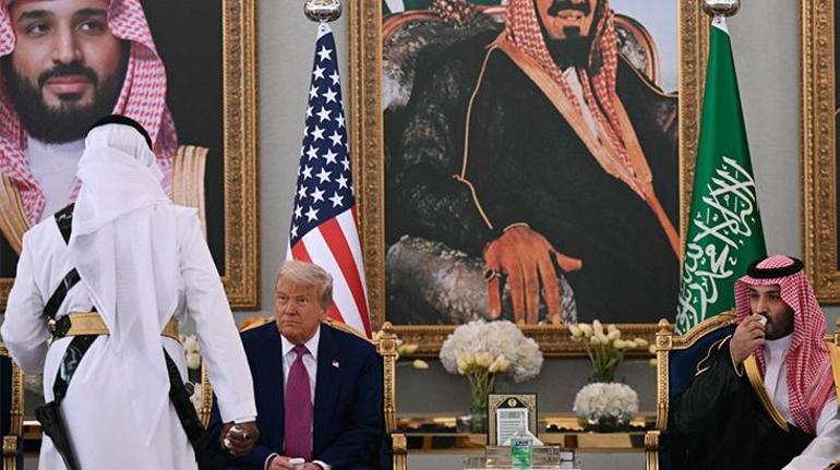Son dakika Ve Trump Orta Doğuya ayak bastı Suudi jetleri eşlik etti, Prens Salman karşıladı