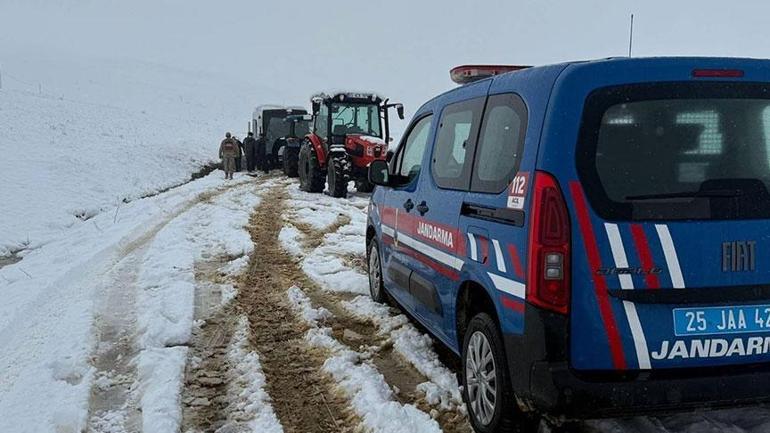 Erzurum’a kar yağdı Trabzonspor taraftarlarını taşıyan otobüs yoldan çıktı