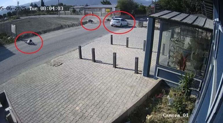 Metrelerce havaya uçtuğu kaza görünütüsünü izledi: Motosiklete binmeye tövbe ettim