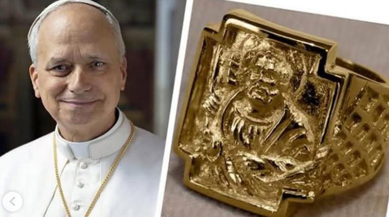 İlk ABDli Papa 14üncü Leonun yemin töreni: Balıkçı yüzüğünü taktı İşte dikkat çeken detay