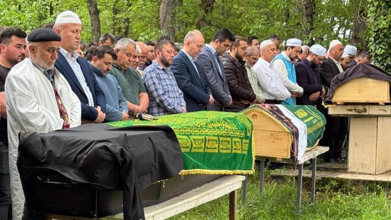 Miras kavgası katliamla bitti Karı, koca ve oğlu yan yana defnedildi