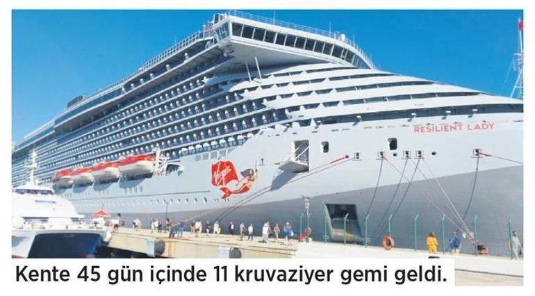 Bodrum’da kruvaziyer bereketi 11 kruvaziyer ile 20 bin turist geldi