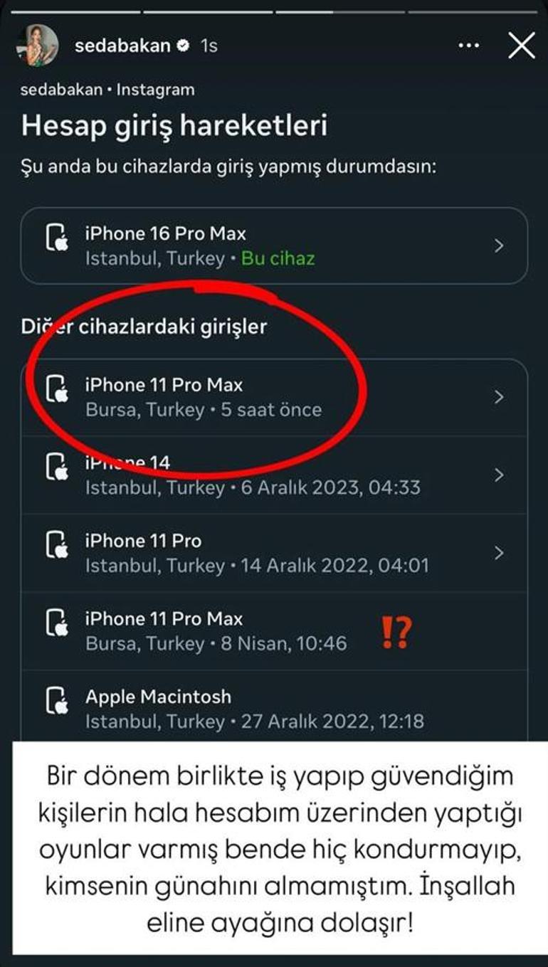 Seda Bakandan olay beğeni sonrası olay paylaşım İnşallah elin ayağına dolaşır