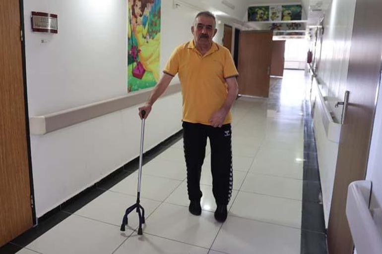 Yatakta oturmak bile bana yeter diyordu Felçli hasta sedyeyle geldi, yürüyerek çıktı