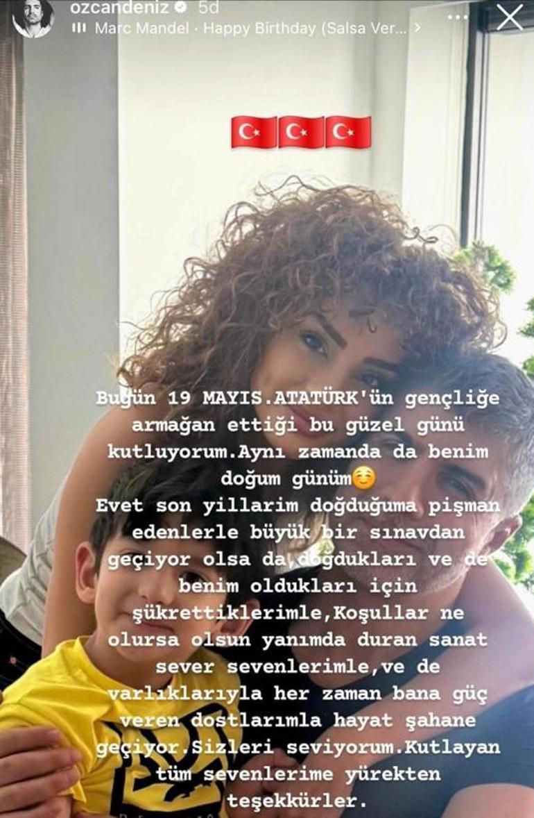 Özcan Denizden imalı doğum günü mesajı Büyük bir sınavdan geçiyorum