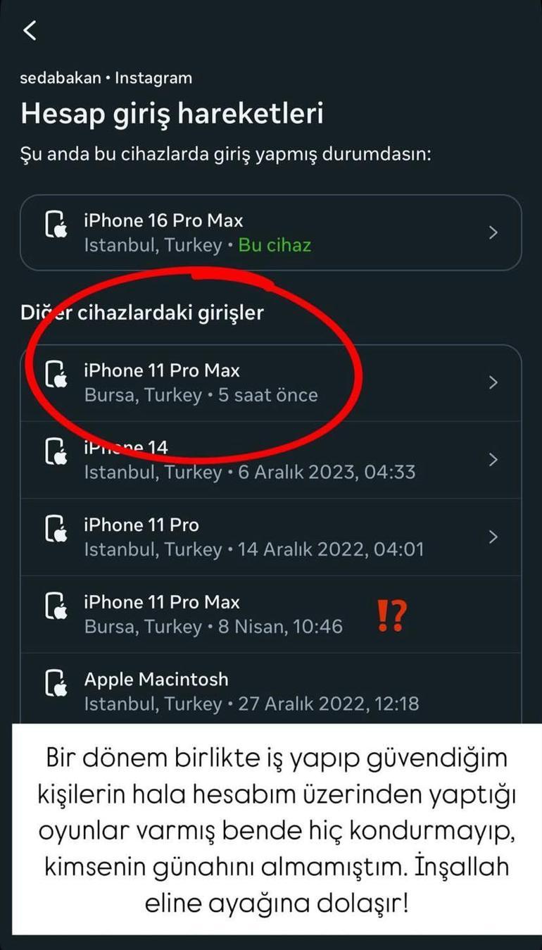 Seda Bakanın Instagram hesabına kim girdi Avukatından açıklama