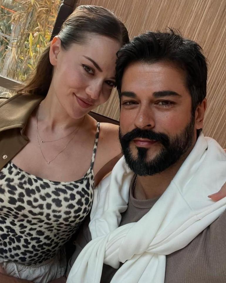 Burak Özçivit aşka geldi Eşi Fahriye Evceni kalp emojisiyle paylaştı