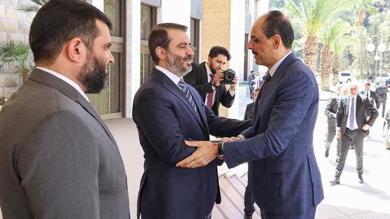 MİT Başkanı Kalın, Şara ve heyetiyle görüştü