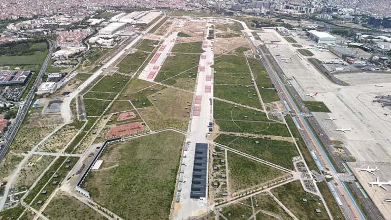 Atatürk Havalimanının son hali görüntüledi Türkiyenin en büyük şehir parkı