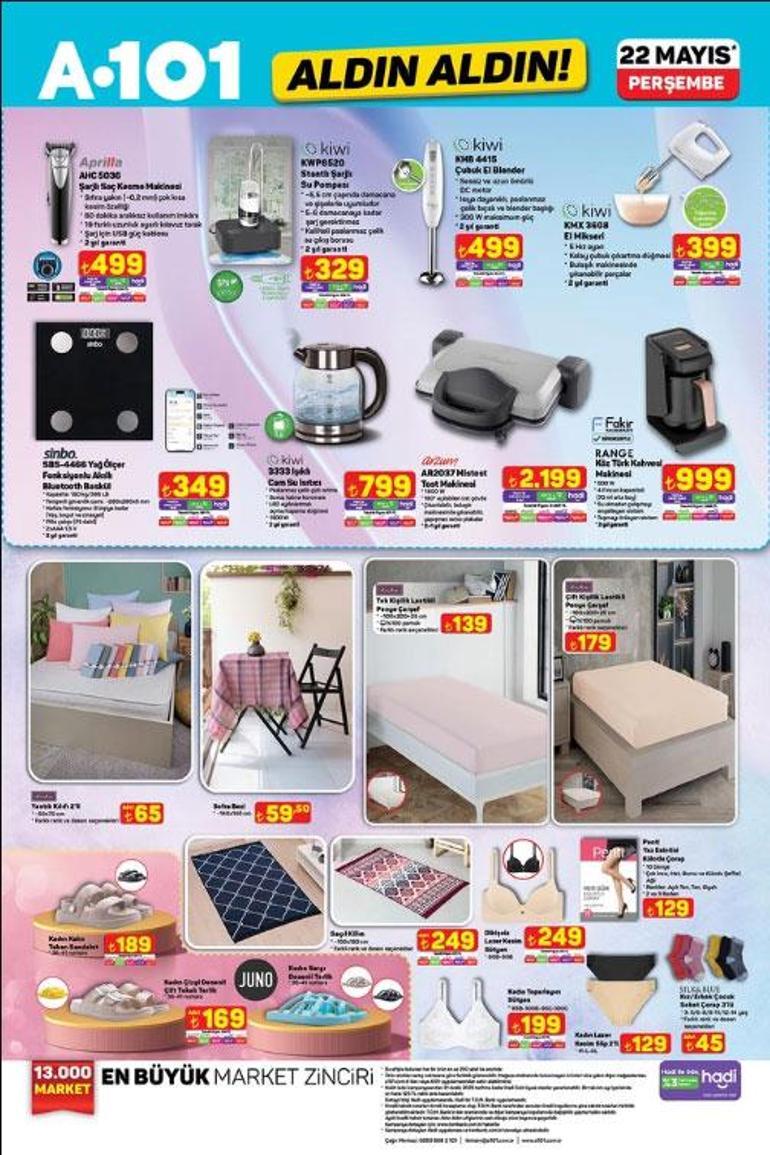 A101 AKTÜEL İNDİRİMLERİ 22 MAYIS A101 Aldın Aldın 22 Mayıs aktüel kataloğunda bu hafta hangi ürünler satışa çıkacak Mama Kabı, Su Çeşmesi, Evcil Hayvan Elektrik Süpürges ve Tüy Kurutma Bakım Seti, Cam Su Isıtıcı, Şarjlı Su Pompası...