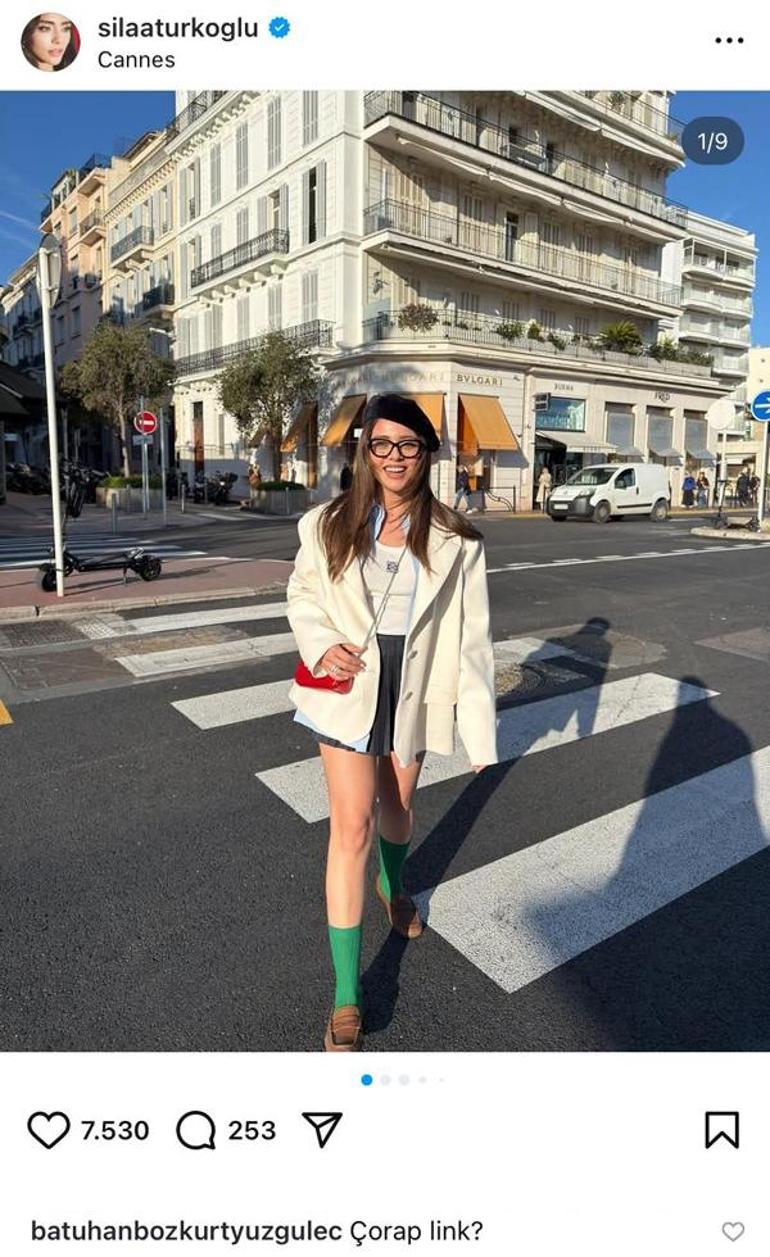 Sıla Türkoğlundan Cannes sokaklarında yeni kombin Rol arkadaşının yorumu gecikmedi