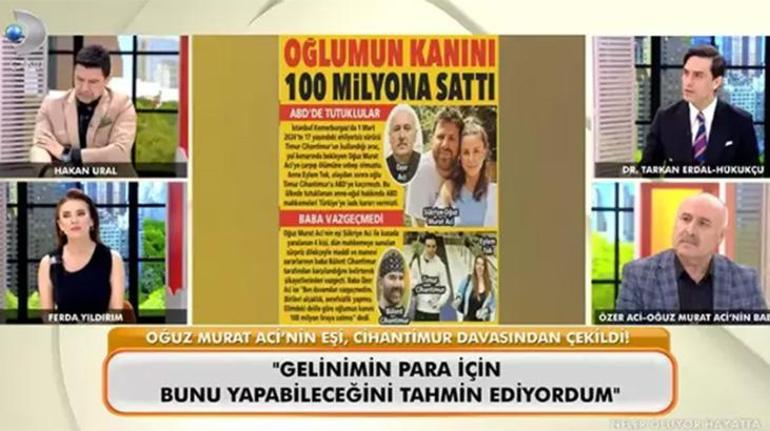 Oğuz Murat Acinin eşinden 100 milyon TLlik kan parası açıklaması