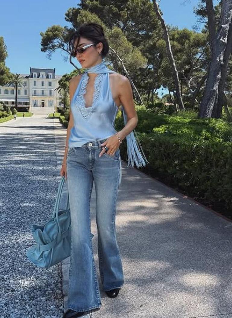 Hande Erçelden sevgilisi Hakan Sabancı ile yeni kare Siyah kombini dikkat çekti