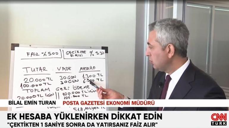 Uzmanlar uyarıyor Ek hesaba yüklenirken dikkat: Çektikten bir saniye sonra da yatırsanız faiz alınır