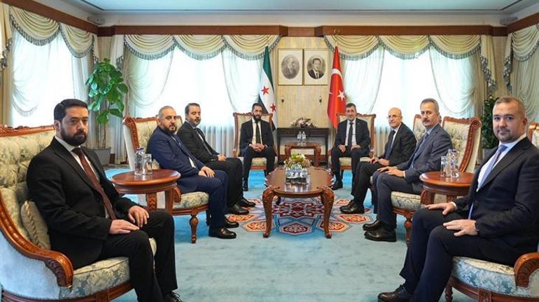 Cumhurbaşkanı Yardımcısı Yılmaz, Suriye lideri Ahmed Şara ile bir araya geldi