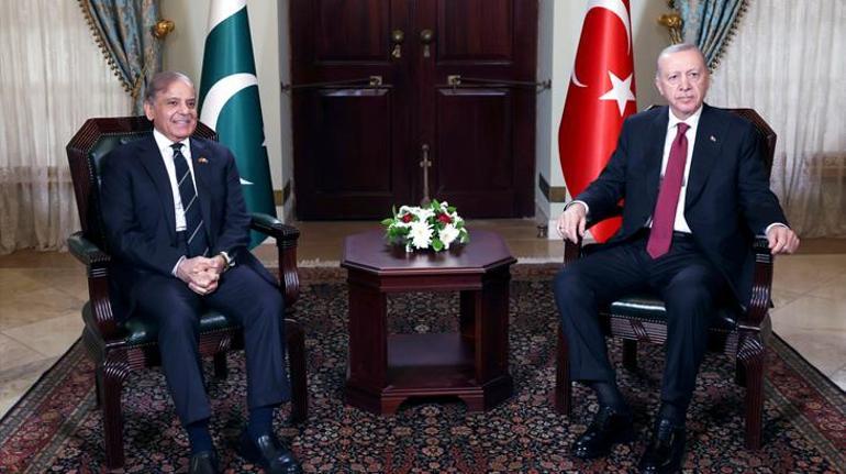 Cumhurbaşkanı Erdoğan, İstanbulda Şahbaz Şerifi kabul etti