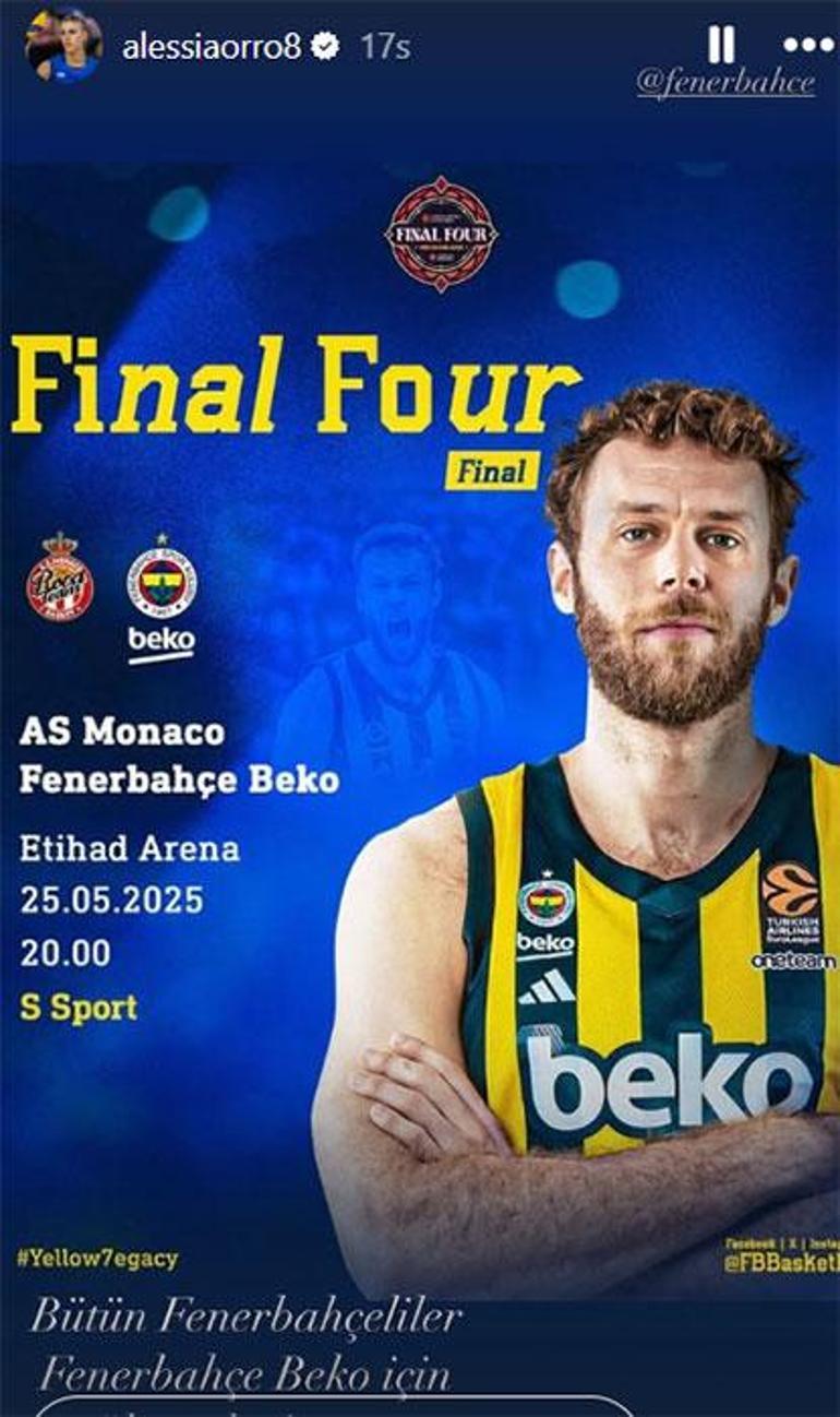 Hande Baladından Fenerbahçe şampiyonluk paylaşımı Alessia Orro’dan Türkçe destek