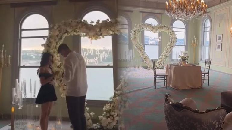 Romantik teklife evet dedi Hazal Çağlar futbolcu sevgilisi Samet Akaydın ile evleniyor