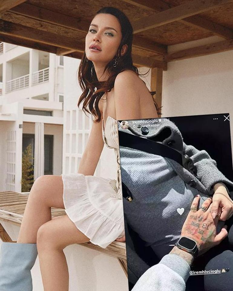 Anne olmak için gün sayan İrem Helvacıoğlu aşka geldi Kalp emojisiyle paylaştı