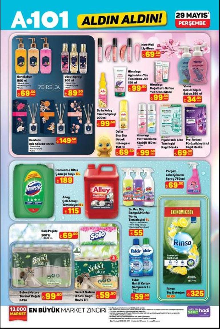 29 MAYIS A101 AKTÜEL KATALOĞU A101 Aldın Aldın 29 Mayıs Perşembe aktüel kataloğunda bu hafta hangi ürünler var TV, 26 Jant Bisiklet, Termosifon, 125 cc Benzinli Motosiklet...