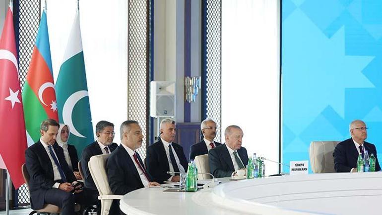 Azerbaycanda üçlü zirve Erdoğan: Ortak hareket kabiliyetimizin geliştirilmesi seçim değil, zaruret