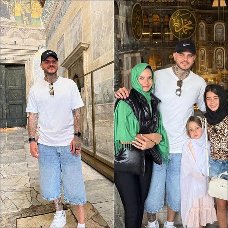 Galatasarayın golcüsü Mauro Icardi, Ayasofyayı ziyaret etti
