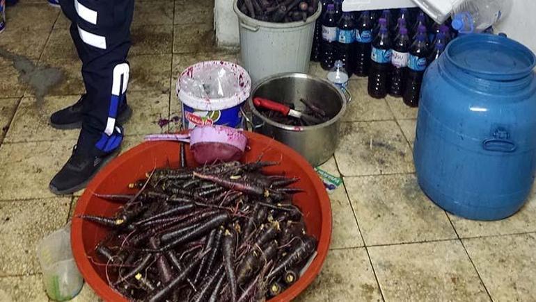 Rezalet görüntü Tuvaletin yanındaki şalgam imalathanesi kapatıldı