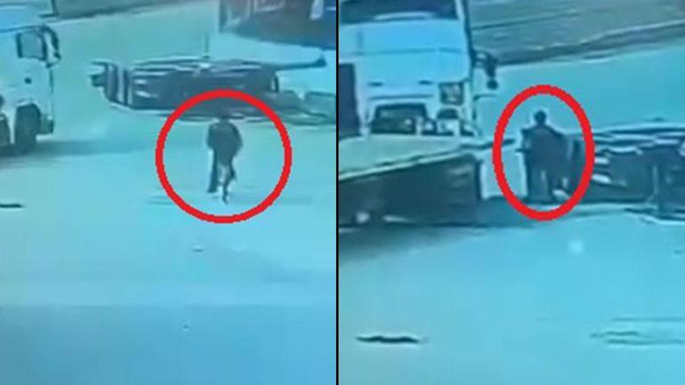 TIRın çarptığı bisikletli öğrenci öldü, sürücü kaçtı Olay anı ortaya çıktı