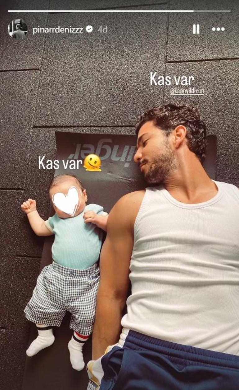 Pınar Denizden yeni paylaşım Bu kez oğlu ve eşine yer verdi: Kas var, kas var...