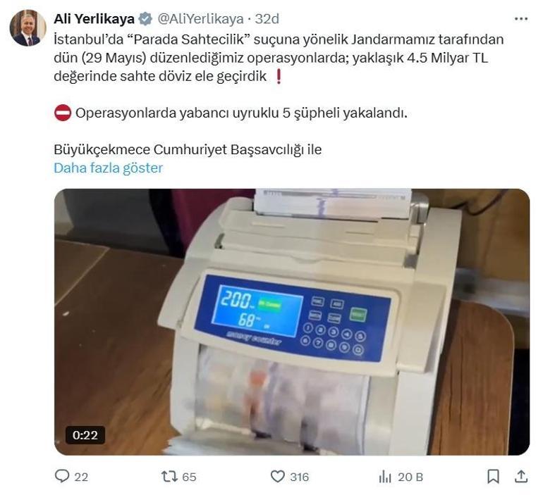Parada Sahtecilik suçuna operasyon: 4.5 milyar TL değerinde sahte döviz ele geçirildi