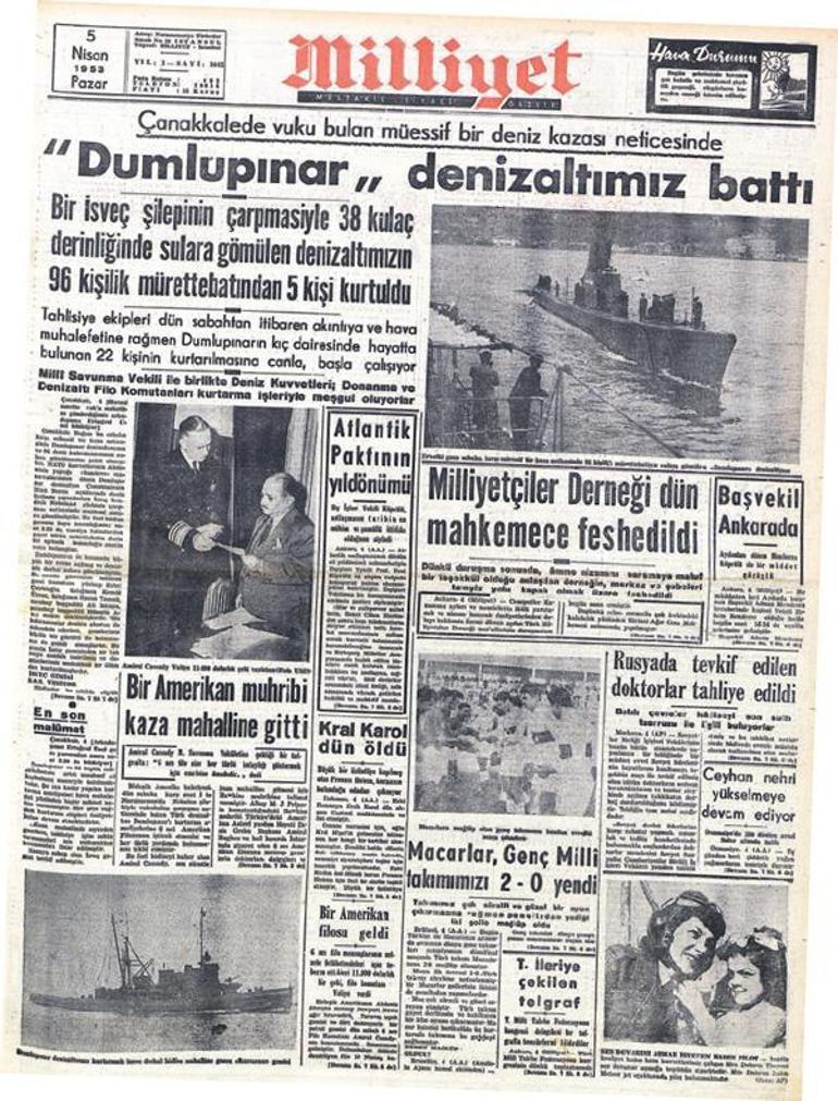 Dumlupınar denizaltısı battı: 81 şehit