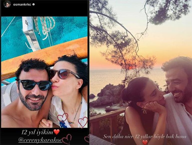 12. yıla romantik kutlama Ceren Karakoç meslektaşı eşi Osman Karakoça aşkını ilan etti