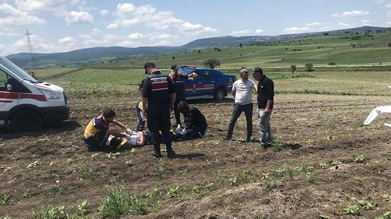 Bilecikte eğitim uçağı zorunlu iniş yaptı Kazada pilot yaralandı