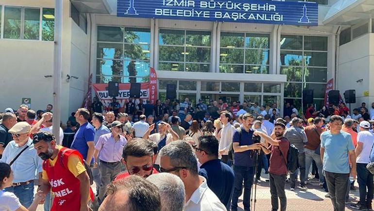 İzmirde grev 7. günde: İşçiler Kültürparkta toplandı