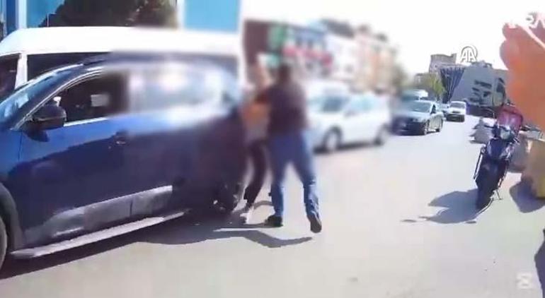 İstanbulda akılalmaz trafik kavgası: Hamile eşinin yanında araçtan indirip darp etti