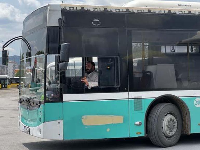 Kayseride otobüs şoförü kaydetti: O kadar tatlı ki; servetini istese verirsin