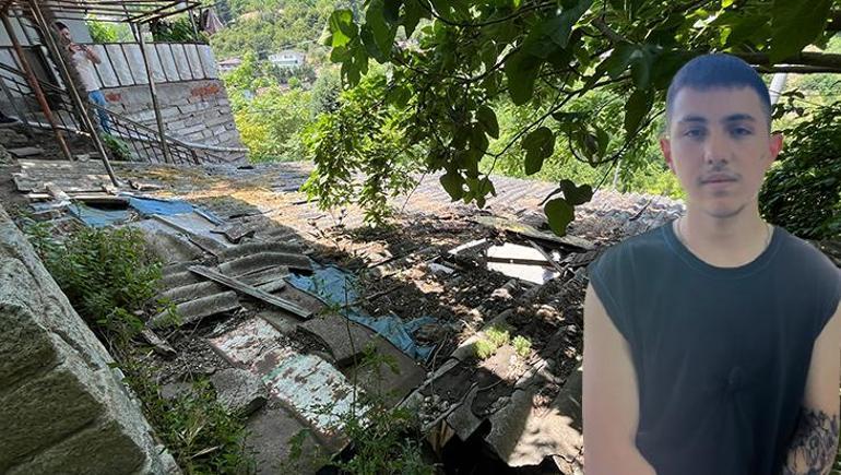 Garaj çatısına çıkan kurbanlık boğa, otomobilin üzerine düştü